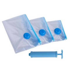 Compressie/vacuum opbergzakken met handpomp - 12 stuks - 3 formaten - Opberghoezen